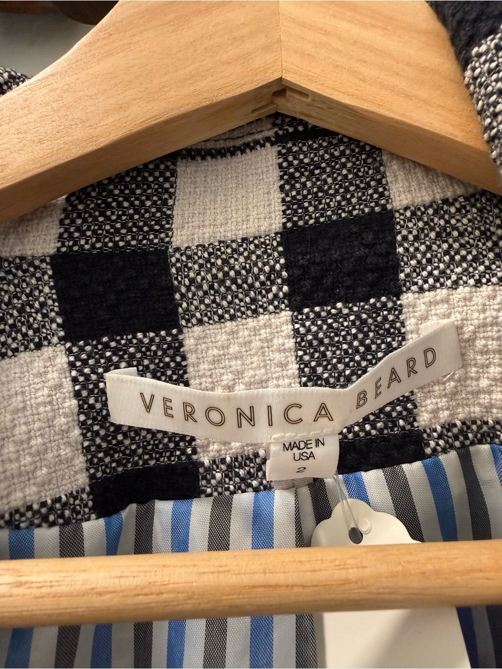 Veronica Beard Gingham Blazer - Picture 2 of 5